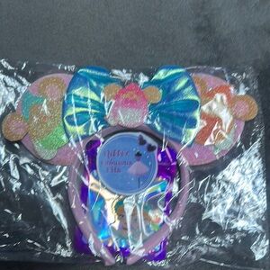 Cinderella Holographic Pastel Mouse Ear Headband with Earrings